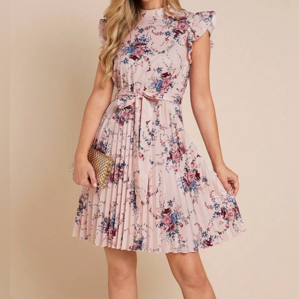 Floral Pleated Dress